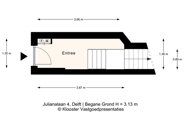 Plattegrond - Julianalaan 4, 2628 BH Delft - Begane grond.jpeg